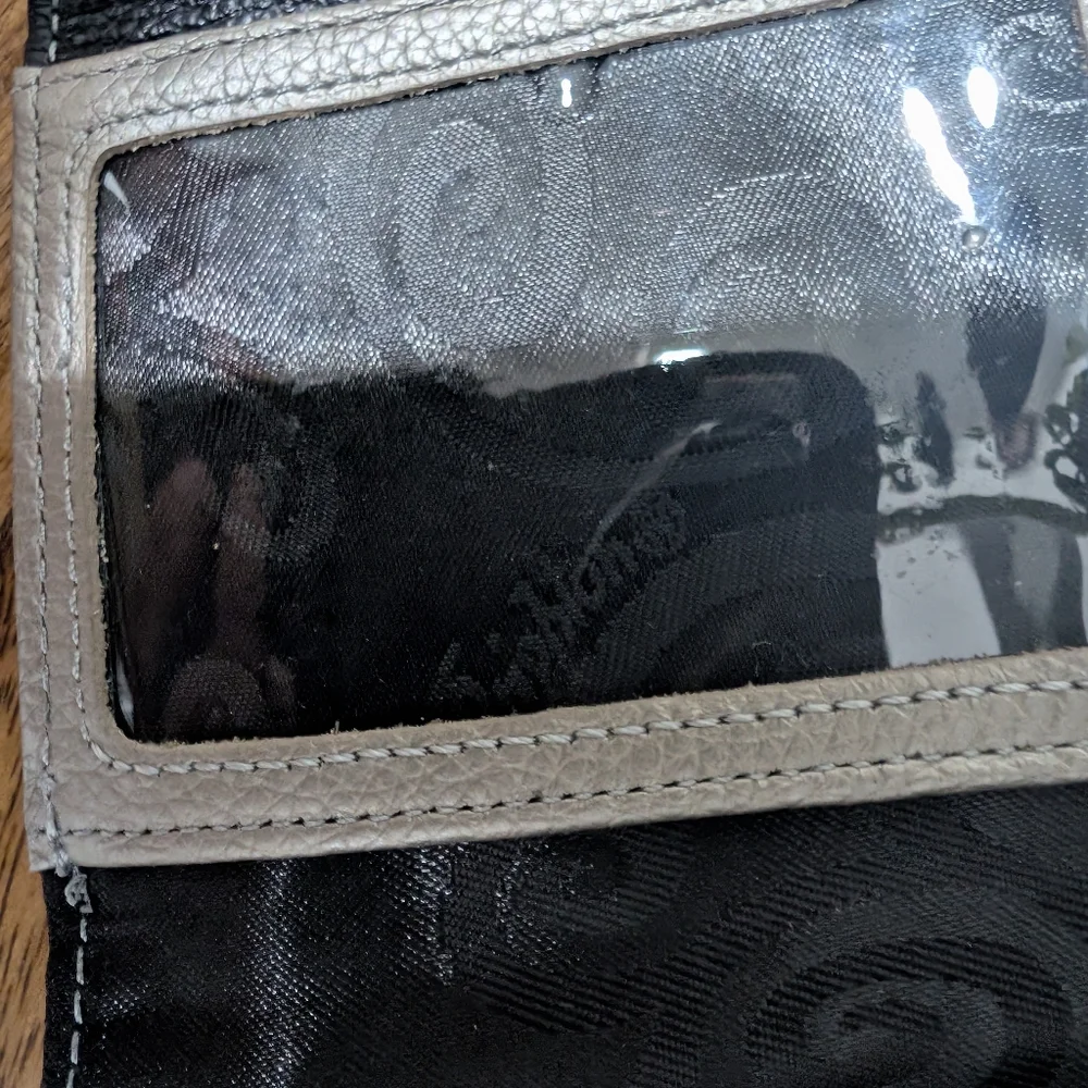 Brighton Barbados Double Flap Wallet Black‎